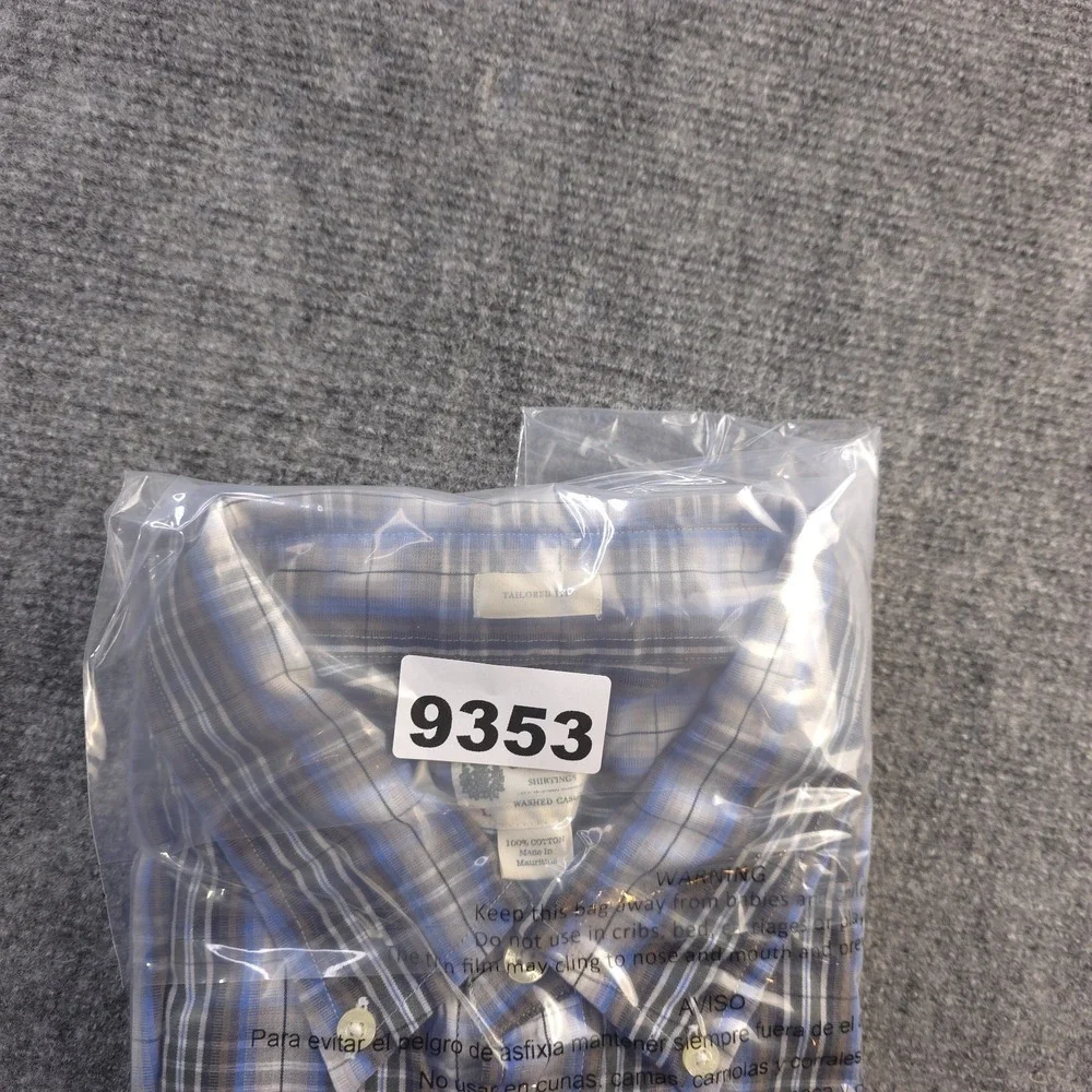 J Crew‎ Shirt Large Tailored Fit Long Sleeve Button Down Multicolor Plaid Cotton